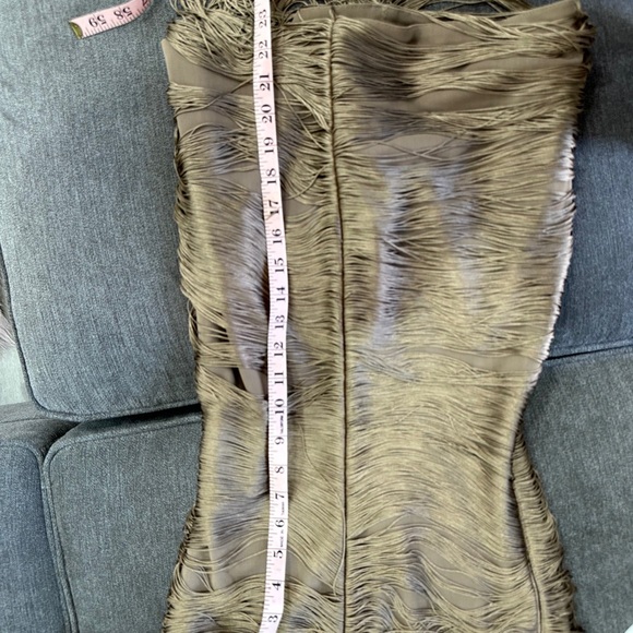Authentic NEW Alexander Wang Bronze Fringe Dress size SMALL - Picture 6 of 10